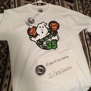 Ghostbusters 35th x Bape collaboration t shirt
